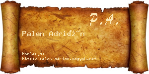 Palen Adrián névjegykártya